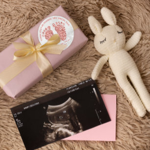 Adesivo Redondo Favor Dourado cor-de-rosa ThankGray do chá de