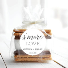 Adesivo Redondo Favor Minimal Elegância S'More Amor