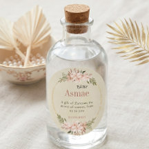 Favor Personalizado de Aqiqah Floral Baby Zamzam