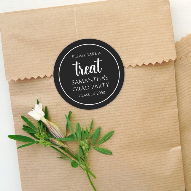 Adesivo Redondo Favorecimento do tratamento de festa de formatura  (Criador carregado)