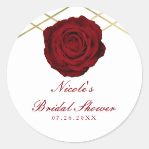 Adesivo Redondo Favorito Personalizado Elegante Floral Elegante pa