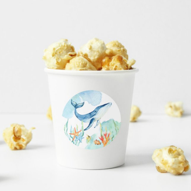 Adesivo Redondo Favoritos de Festa de Baleia Debaixo do Mar (Criador carregado)