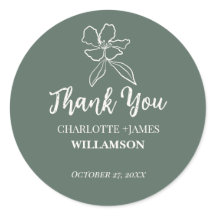 Favoritos do Casamento Floral Mínimo Verde Florest