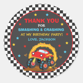 Adesivo Redondo Favoritos do Decor de Festa de aniversário do Mons