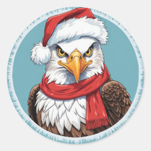Adesivo Redondo Favoritos Engraçados de Natal Animal - Águia 2