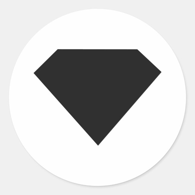 Adesivo Redondo faxineira de diamante preto (Frente)
