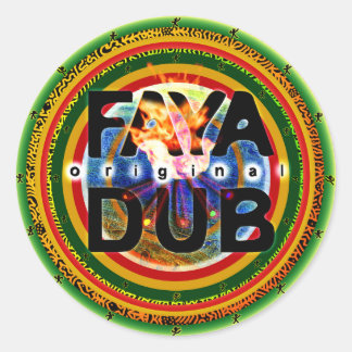 Adesivo Redondo Faya Dub Stickers