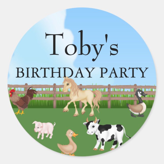 Adesivo Redondo Fazenda (Frente)