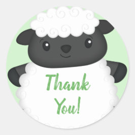 Adesivo Redondo Fazenda de Ovinos