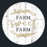 Adesivo Redondo Fazenda Doce Fazenda Casa de Campo de Madeira Bran<br><div class="desc">Itens correspondentes disponíveis.</div>