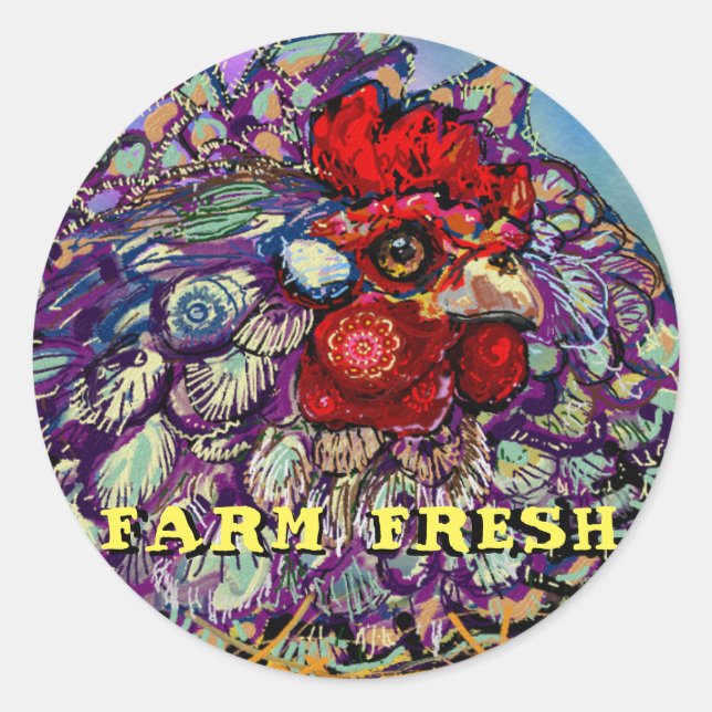 Adesivo Redondo Fazenda fresca (Frente)