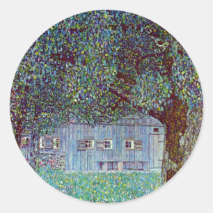 Adesivo Redondo Fazenda na Alta Áustria por Gustav Klimt