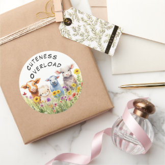 Adesivo Redondo Fazenda Personalizada Adorável