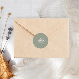 Adesivo Redondo Fazenda Verde Barn Sage