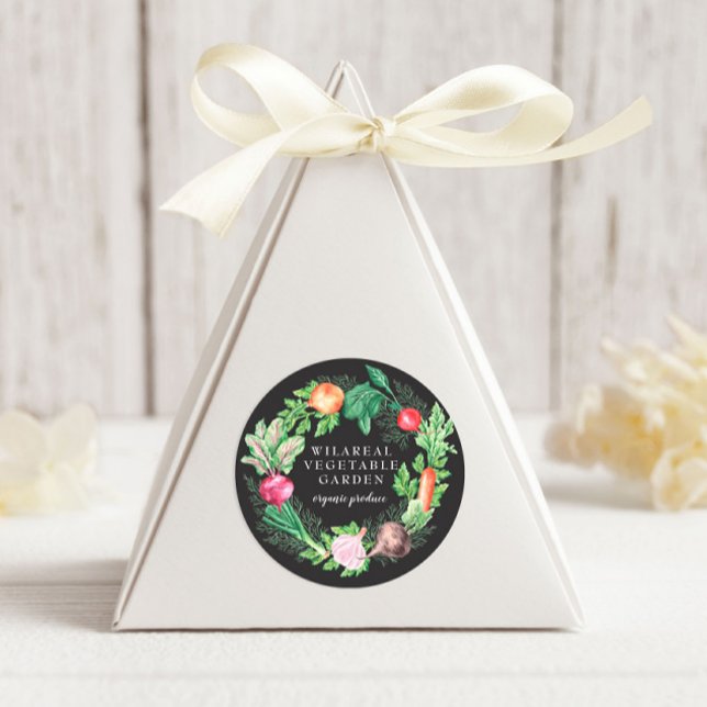 Adesivo Redondo Fazendas Orgânicas De Jardim Vegetal (Criador carregado)