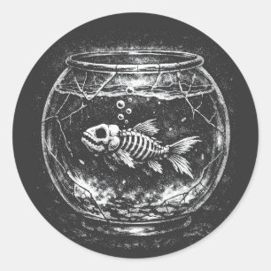 Adesivo Redondo "Fazendo Bem" - Peixe Dourado por BurnsInHell