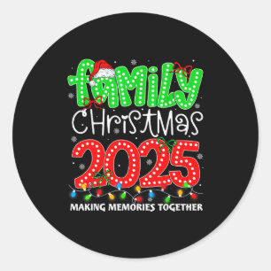 Adesivo Redondo Fazendo Memórias Juntos Natal em Família 2025 Xma
