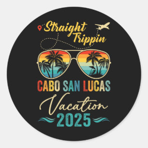 Adesivo Redondo Fazendo Viagens Retas Cabo San Lucas 2025 Família