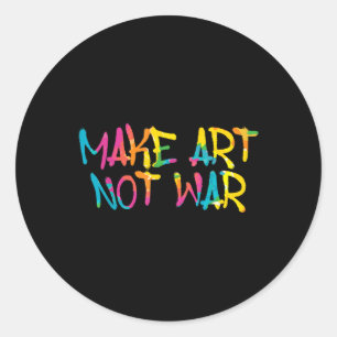 Adesivo Redondo Fazer Arte Não Guerra Desenho De Arte Da Rua Spray