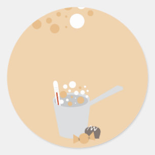 Adesivo Redondo fazer doce fervendo pote chocolate da minha cozinh