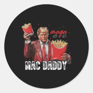 Adesivo Redondo Fazer Mac Trump Fries Mega Donald Trump 202