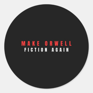 Adesivo Redondo Fazer Orwell Ficção Novamente Trump