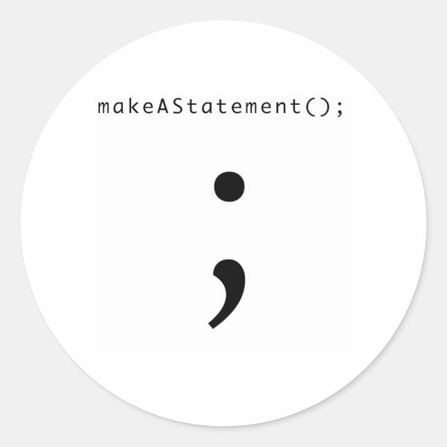 Adesivo Redondo Fazer Uma Declaração (Frente)