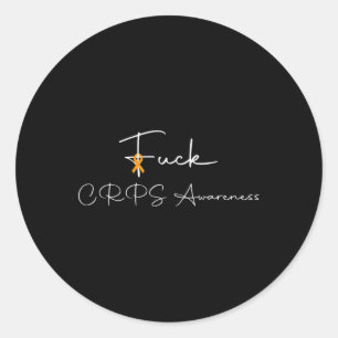 Adesivo Redondo Fck Cancer Laranja Fita Diversão De Fita Sensibili