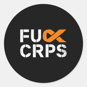 Adesivo Redondo Fck Crps Consciência Rsd Laranja Guerreiro de Fita