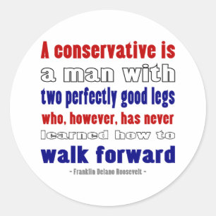 Adesivo Redondo FDR Define Conservadores Mais Sombrios