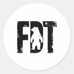 Adesivo Redondo Fdt Grunge Vinheta-Design de-Tipografia Distante