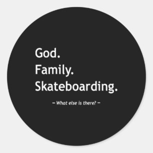 Adesivo Redondo Fé Cristã Cristianismo Skater Deus Família Ska