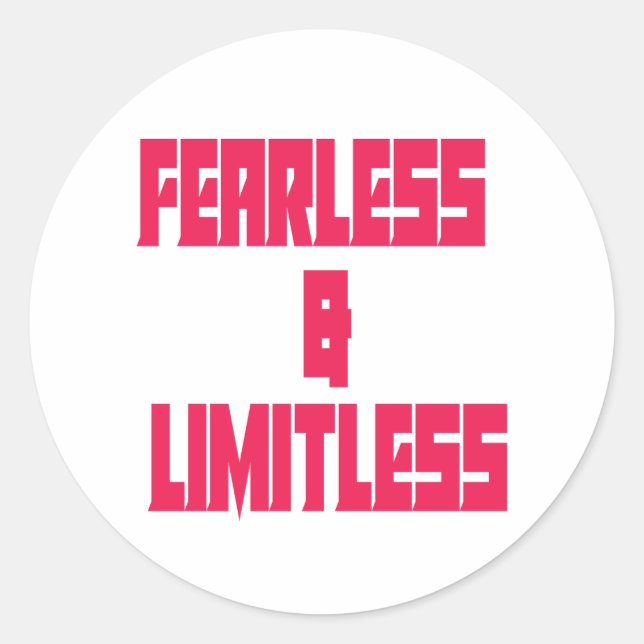 Adesivo Redondo Fearless & Limitless  (Frente)