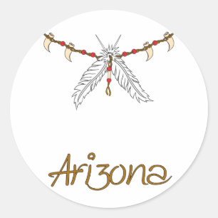 Adesivo Redondo Feather Necklace