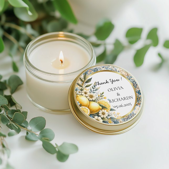 Adesivo Redondo Febre de Azulejo do Mediterrâneo: italiano Positan (Criador carregado)