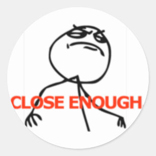 Adesivo Redondo Feche bastante cara cómica