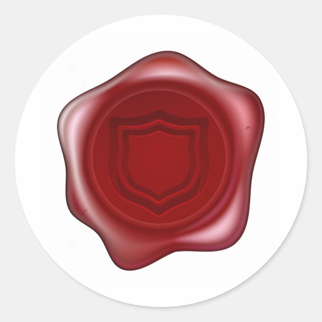 Adesivo Redondo Fecho de cera blindada (Frente)