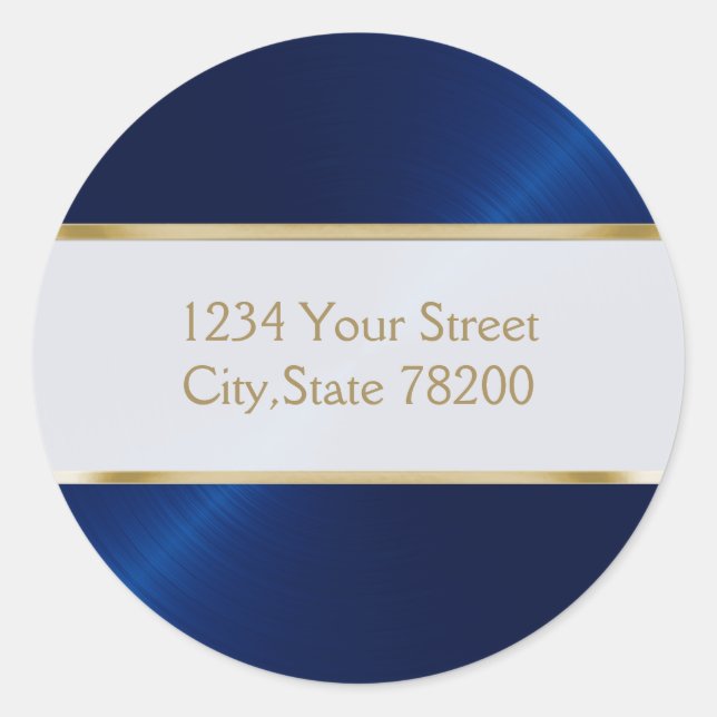 Adesivo Redondo Fecho de Envelope Blue Sheen (Frente)