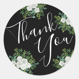 Adesivo Redondo Fecho de Envelope de Rosa de Península Preta e Br