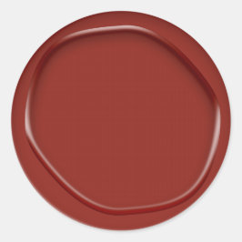 Adesivo Redondo Fecho de Envelope do Sticker Vermelho