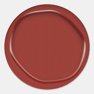 Adesivo Redondo Fecho de Envelope do Sticker Vermelho