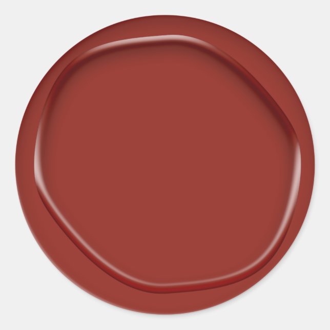 Adesivo Redondo Fecho de Envelope do Sticker Vermelho (Frente)