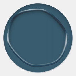 Adesivo Redondo Fecho de Envelope Vinheta Teal Wax-Look