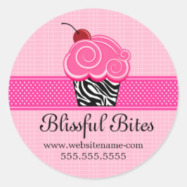 Adesivo Redondo Fechos de Cupcake