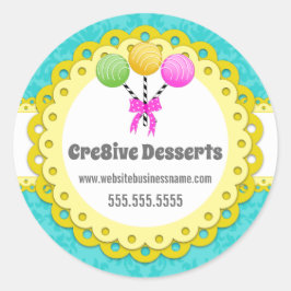 Adesivo Redondo Fechos de empacotamento de Pop de bolos elegantes