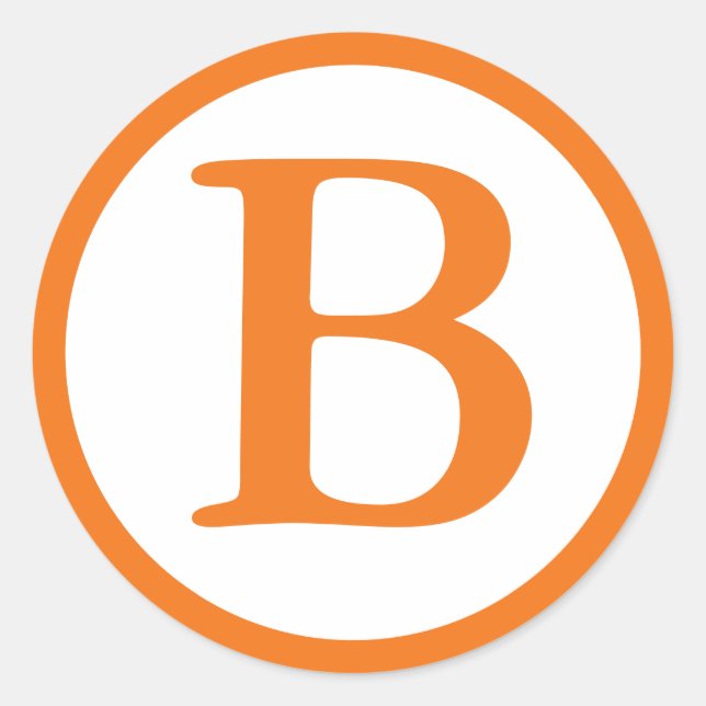 Adesivo Redondo Fechos redondos de envelopes com monograma - laran (Frente)