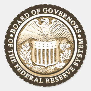 Adesivo Redondo Federal Reserve