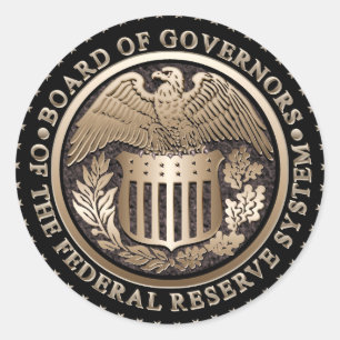 Adesivo Redondo Federal Reserve