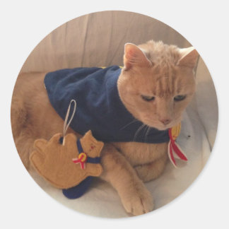 Adesivo Redondo Fedorento com o ornamento dele!