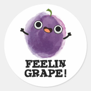Adesivo Redondo Feelin Grape Fruta em Cuada